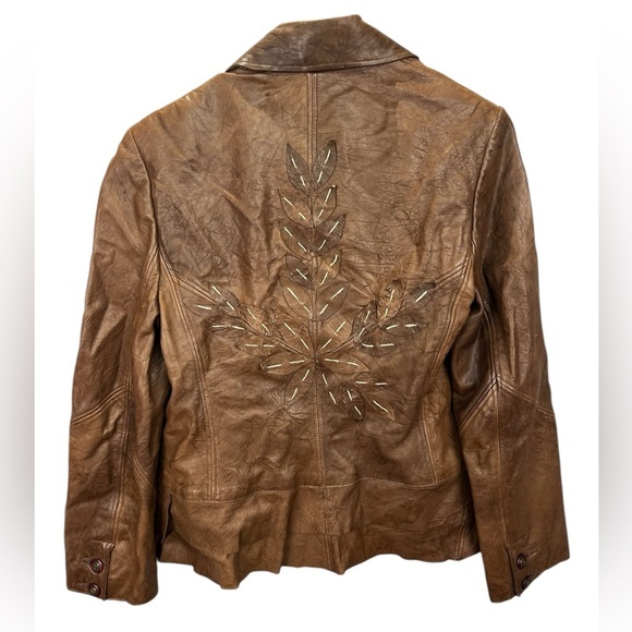 Beautiful vintage brown leather jacket - Picture 8 of 12
